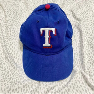 MLB Texas Rangers Blue Velcro Baseball Cap OS